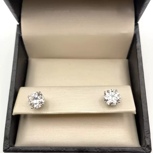 2.01 Total Carat Weight, Diamond Earrings