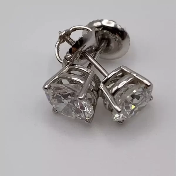 2.01 Total Carat Weight, Diamond Earrings - Image 2