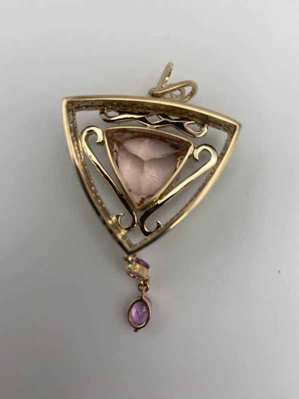 three small pink diamond