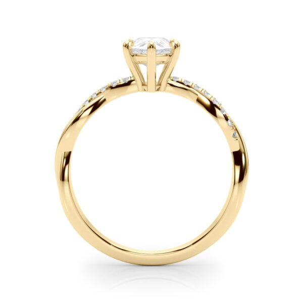 14K White Gold Pear Diamond Engagement Ring - Image 5