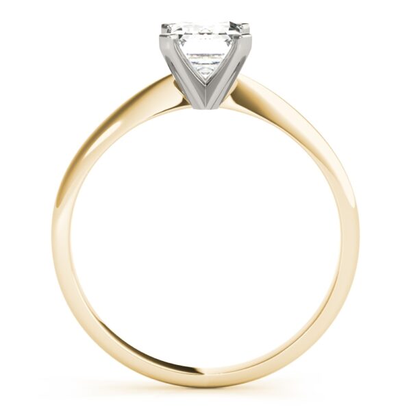 14K White Gold Emerald Cut Solitaire Engagement Ring - Image 5