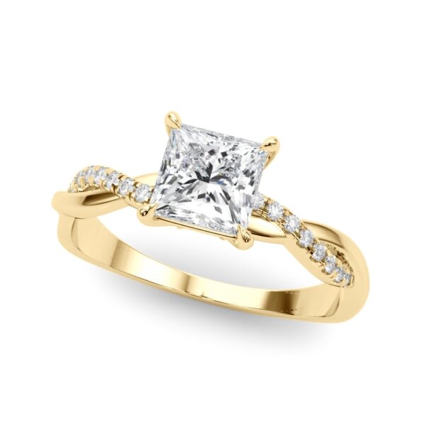 14K Yellow Gold Diamond Engagement Ring