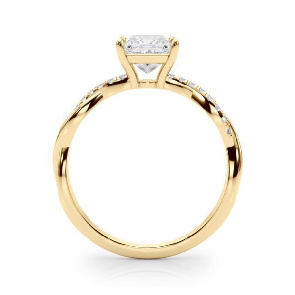 14K Yellow Gold Diamond Engagement Ring - Image 5